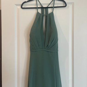 Azazie Evalleen Bridesmaid Dress in Eucalyptus Size 18 UNALTERED